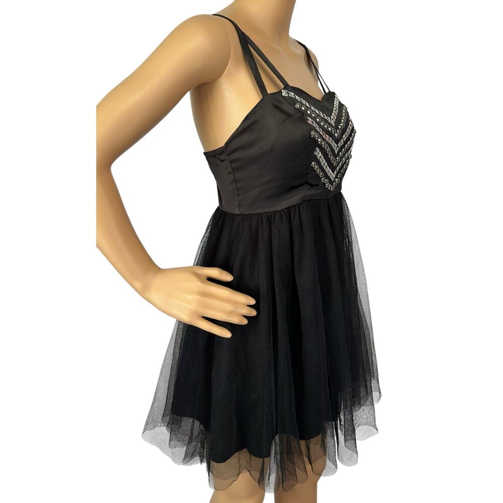 Hot Topic Studded Tutu Mini Dress Black Size M Tulle - Seen on WWE Diva AJ Lee - Picture 6 of 15
